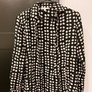 Pure silk long sleeve blouse
